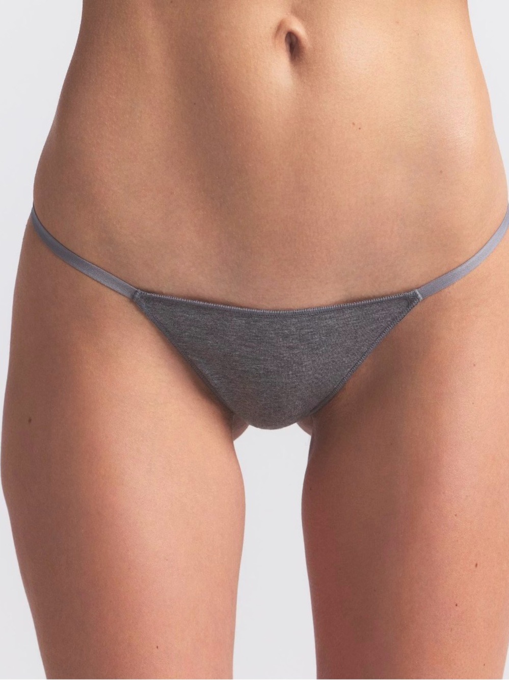 ✨ SKIMS Lightweight Cotton String Thong |  Heather Soot | XL ✨